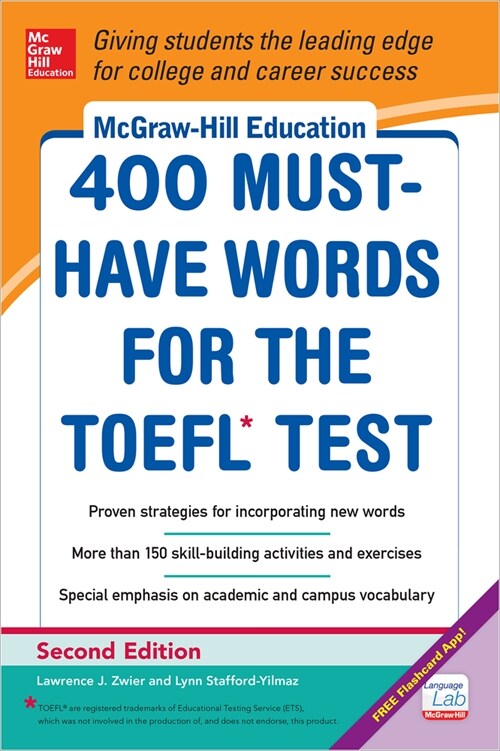 [중고] McGraw-Hill Education 400 Must-Have Words for the TOEFL, 2nd Edition (Paperback, 2, Revised)