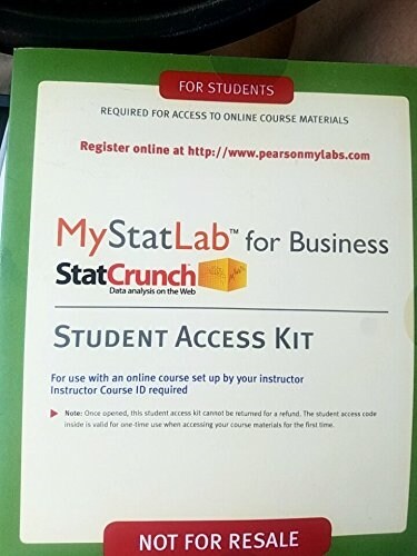 Mylab Statistics for Business Statistics -- Valuepack Access Card (Hardcover)