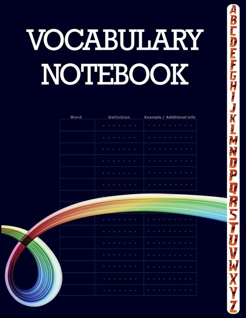 Vocabulary Notebook: 100 Page Notebook, Large Notebook 3 Columns with A-Z Tabs Printed, Vocabulary Journal (Paperback, Vocabulary Note)