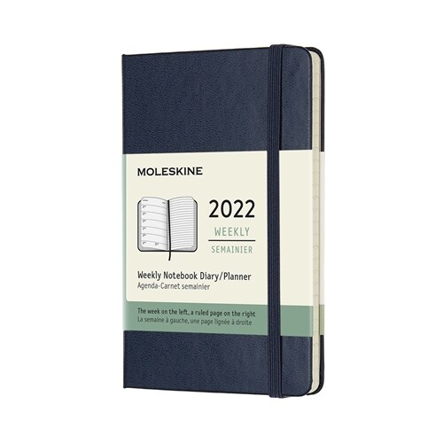 Moleskine 2022 Weekly Planner, 12m, Pocket, Sapphire Blue, Hard Cover (3.5 X 5.5) (Other)