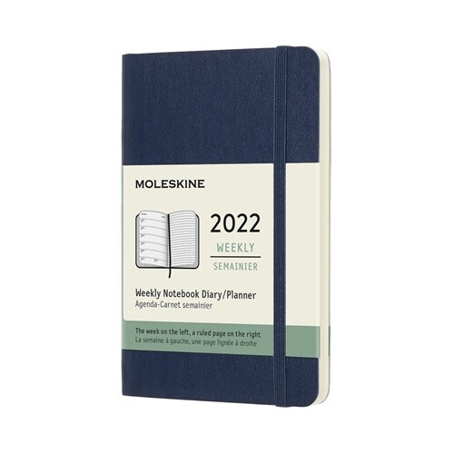 Moleskine 2022 Weekly Planner, 12m, Pocket, Sapphire Blue, Soft Cover (3.5 X 5.5) (Other)