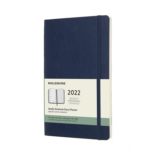 Moleskine 2022 Weekly Planner, 12m, Large, Sapphire Blue, Soft Cover (5 X 8.25) (Other)