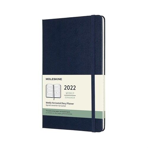 Moleskine 2022 Weekly Planner, 12m, Large, Sapphire Blue, Hard Cover (5 X 8.25) (Other)