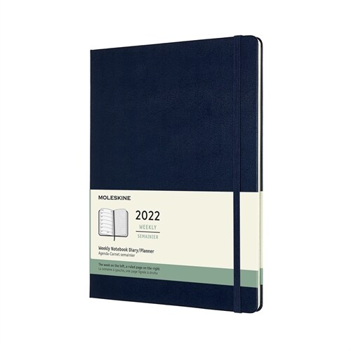 Moleskine 2022 Weekly Planner, 12m, Extra Large, Sapphire Blue, Hard Cover (7.5 X 10) (Other)