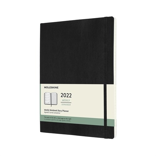 Moleskine 2022 Weekly Planner, 12m, Extra Large, Black, Soft Cover (7.5 X 10) (Other)