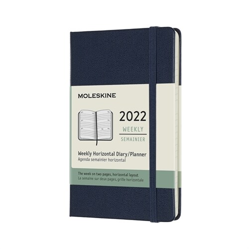 Moleskine 2022 Weekly Horizontal Planner, 12m, Pocket, Sapphire Blue, Hard Cover (3.5 X 5.5) (Other)