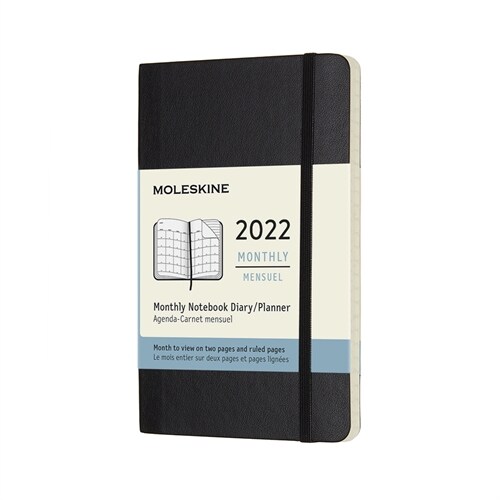 Moleskine 2022 Monthly Planner, 12m, Pocket, Black, Soft Cover (3.5 X 5.5) (Other)