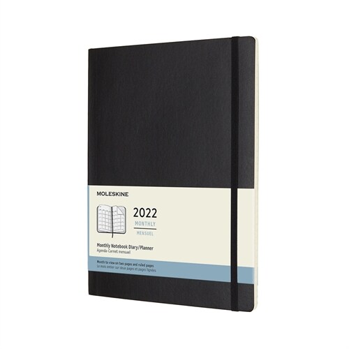Moleskine 2022 Monthly Planner, 12m, Extra Large, Black, Soft Cover (7.5 X 10) (Other)