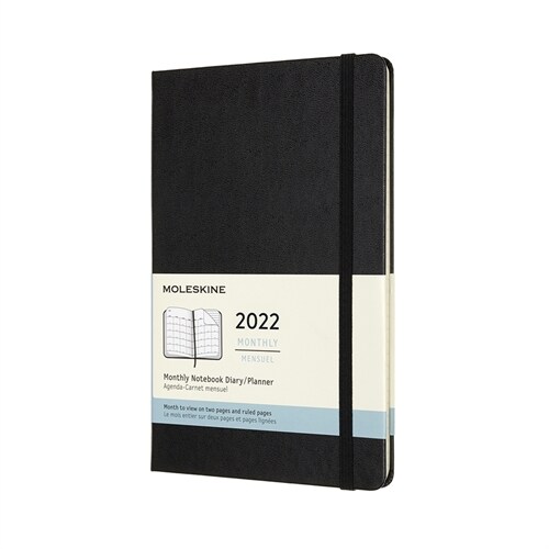 Moleskine 2022 Monthly Planner, 12m, Large, Black, Hard Cover (5 X 8.25) (Other)