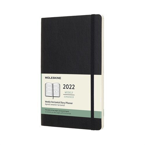 Moleskine 2022 Weekly Horizontal Planner, 12m, Large, Black, Soft Cover (5 X 8.25) (Other)