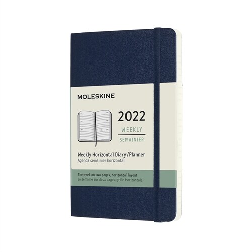 Moleskine 2022 Weekly Horizontal Planner, 12m, Pocket, Sapphire Blue, Soft Cover (3.5 X 5.5) (Other)