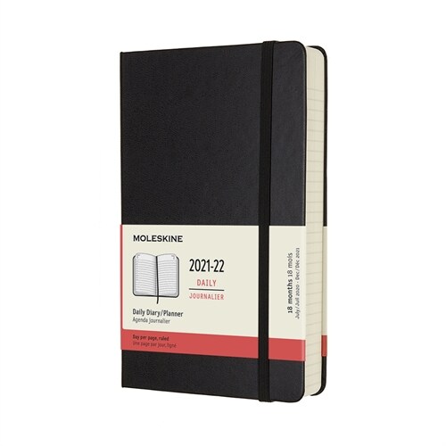 Moleskine 2021-2022 Daily Planner, 18m, Large, Black, Hard Cover (5 X 8.25) (Other)