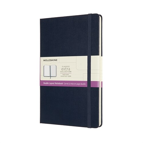 Moleskine Notebook, Ruled-Plain, Sapphire Blue, Large, Hard Cover (5 X 8.25) (Hardcover)