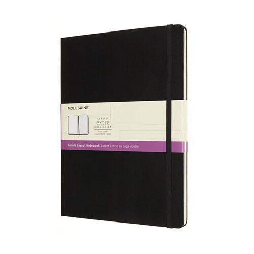 Moleskine Notebook, Ruled-Plain, Extra Large, Black, Hard Cover (7.5 X 10) (Hardcover)