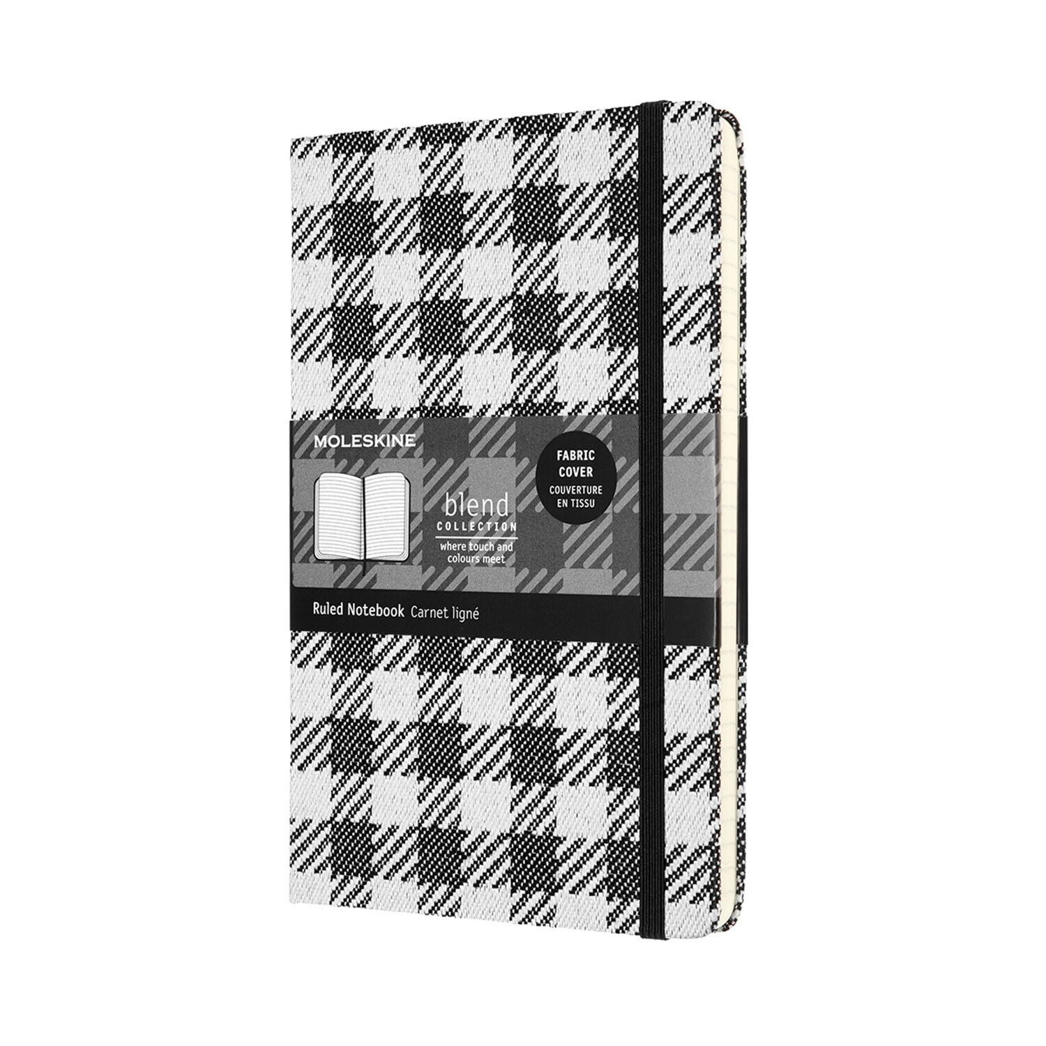 Moleskine Limited Collection Notebook, Blend, Large, Ruled, Check Pattern, Hard Cover (5 X 8.25) (Hardcover)