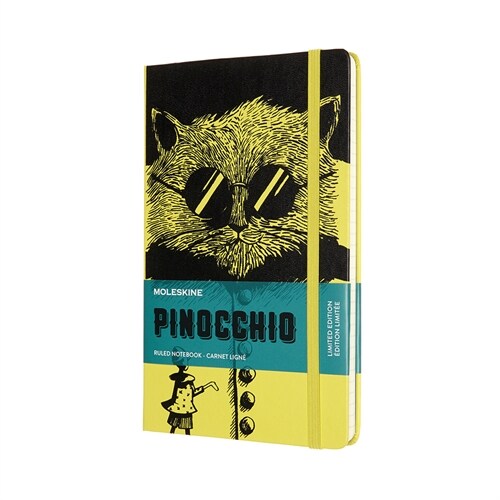 Moleskine Limited Edition Pinocchio Notebook, Large, Ruled, the Cat, Hard Cover (5 X 8.25) (Hardcover)