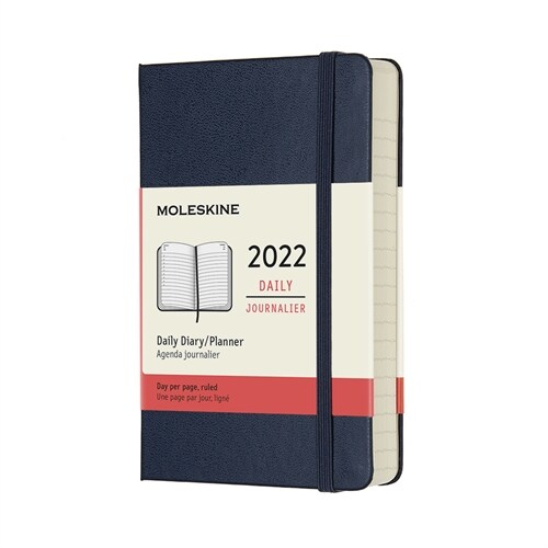 Moleskine 2022 Daily Planner, 12m, Pocket, Sapphire Blue, Hard Cover (3.5 X 5.5) (Other)