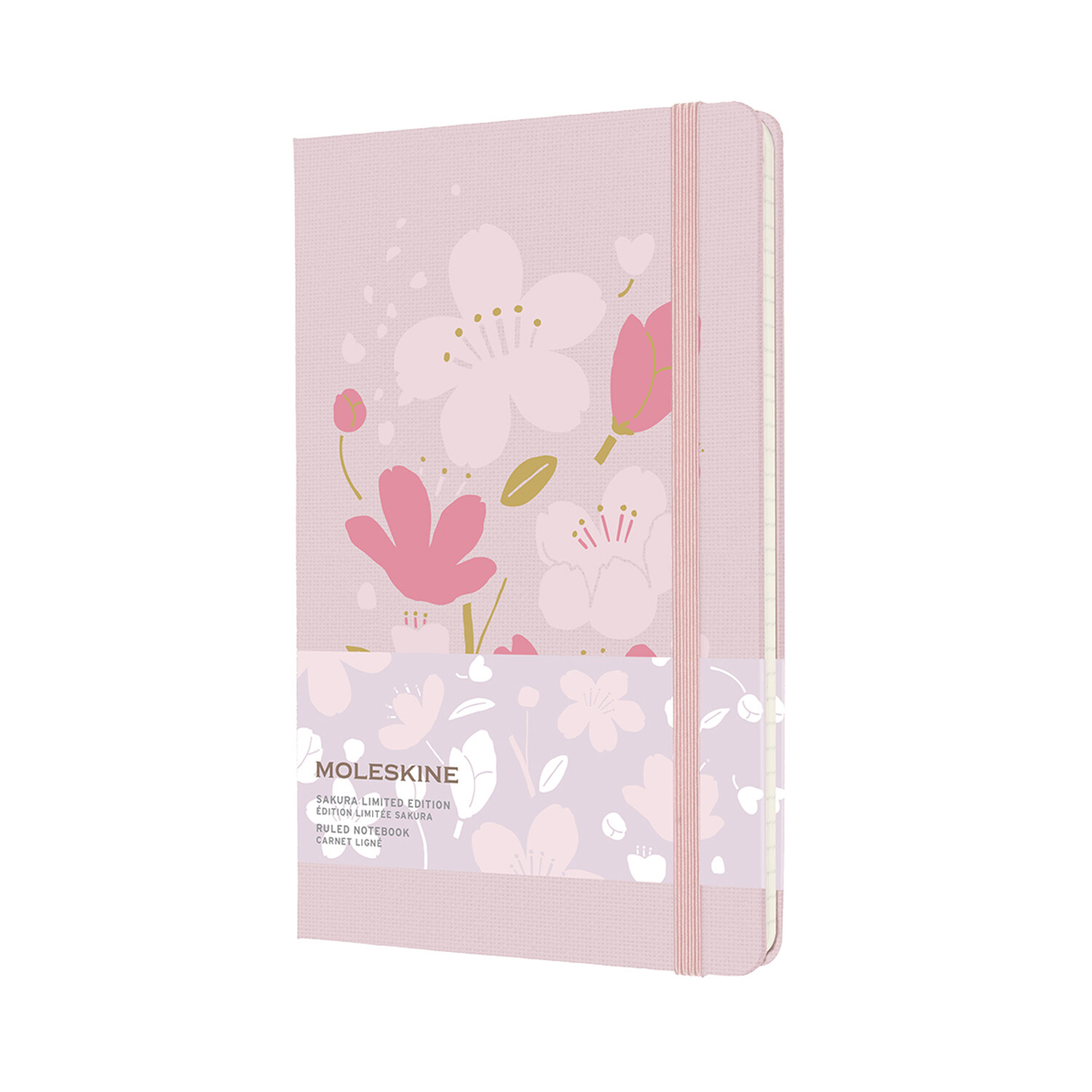 Moleskine Limited Edition Sakura Notebook, Large, Ruled, Dark Pink, Hard Cover (5 X 8.25) (Hardcover)