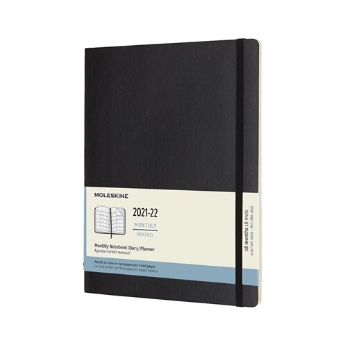 Moleskine 2021-2022 Monthly Planner, 18m, Extra Large, Black, Soft Cover (7.5 X 10) (Other)