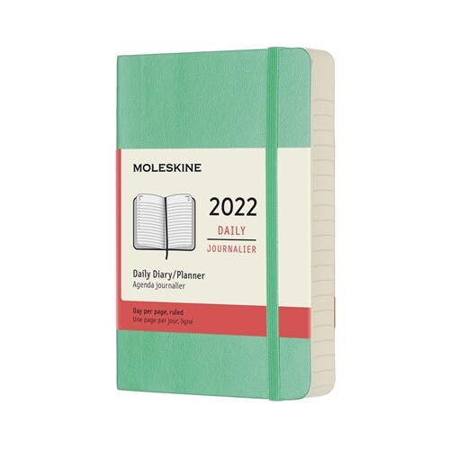 Moleskine 2022 Daily Planner, 12m, Pocket, Ice Green, Soft Cover (3.5 X 5.5) (Other)