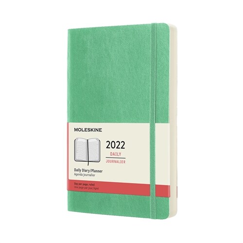 Moleskine 2022 Daily Planner, 12m, Large, Ice Green, Soft Cover (5 X 8.25) (Other)