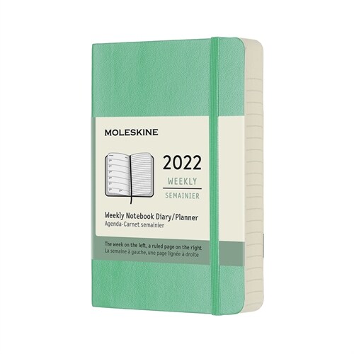 Moleskine 2022 Weekly Planner, 12m, Pocket, Ice Green, Soft Cover (3.5 X 5.5) (Other)
