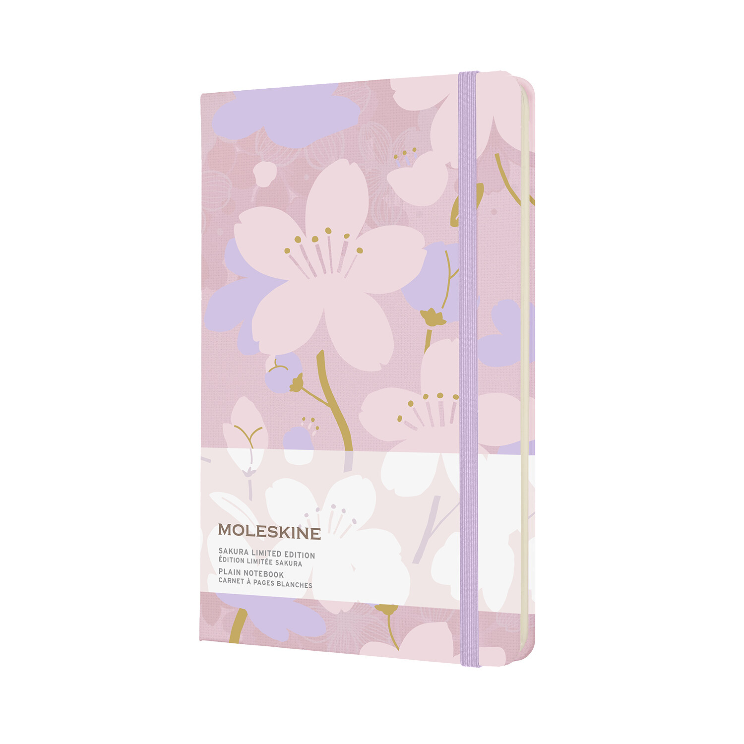 Moleskine Limited Edition Sakura Notebook, Large, Plain, Pink/Purple, Hard Cover (5 X 8.25) (Hardcover)