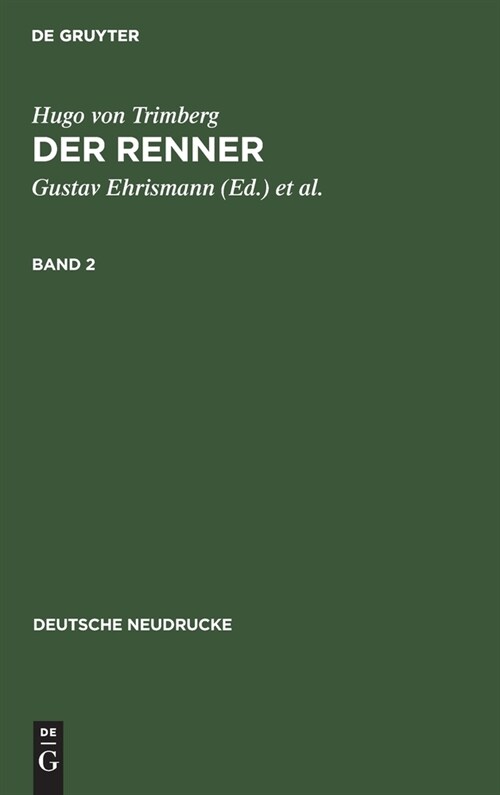 Hugo Von Trimberg: Der Renner. Band 2 (Hardcover, Photomechan. Na)