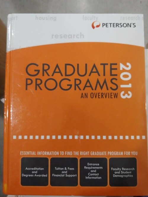 [중고] Peterson‘s Graduate & Professional Programs and Overview 2013 (Hardcover, 47th)