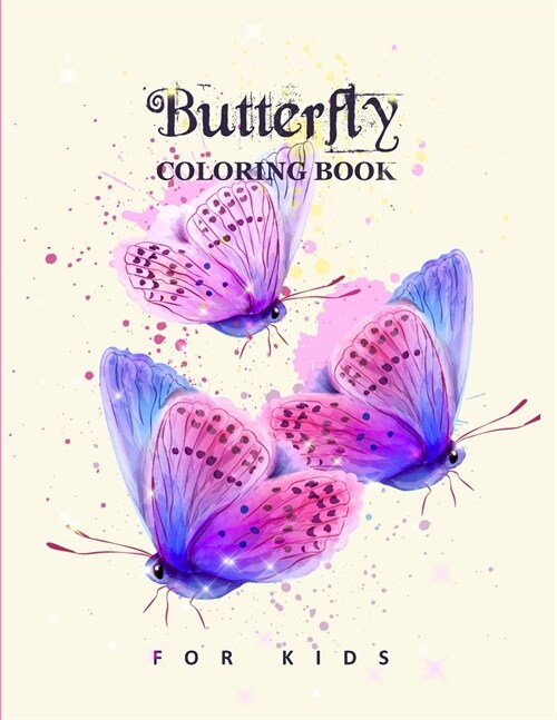 Butterfly Coloring Book: Cute Happy Butterfly Patterns With Delightful Flowers For Children, (Dover Nature Coloring Book) (Paperback)