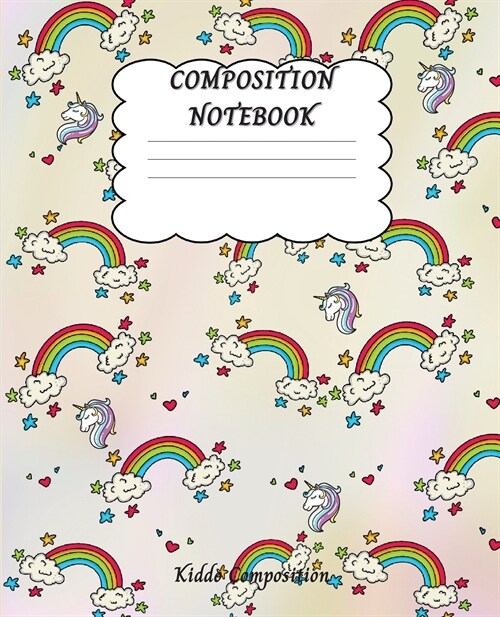 Composition Notebook: Amazing Wide Ruled Paper Notebook Journal - Wide Blank Lined Workbook for Teens, Kids, Girls with Cute Turquoise Unico (Paperback)