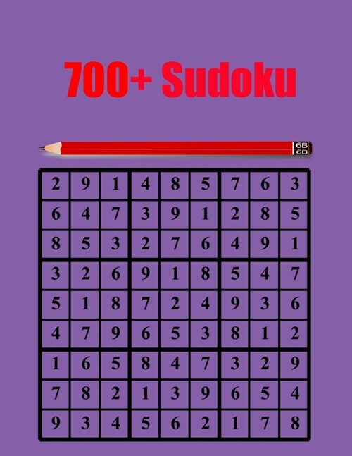 700+ Sudoku: Sudoku Puzzle Book for Adults (Paperback)