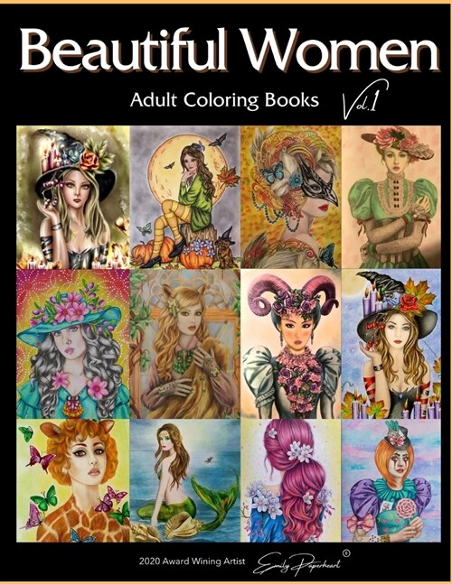 Beautiful Women Adult Coloring Books Vol.1: Detailed Drawings for Adults; Fun Creative Arts & Craft Activity, Zendoodle, Relaxing ... Mindfulness, ... (Paperback)