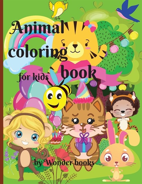 Animal coloring book for kids: Funny coloring book with friendly animals for kids (Paperback)