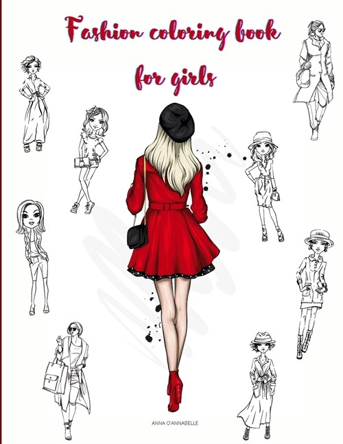 Fashion coloring book for girls (Paperback)
