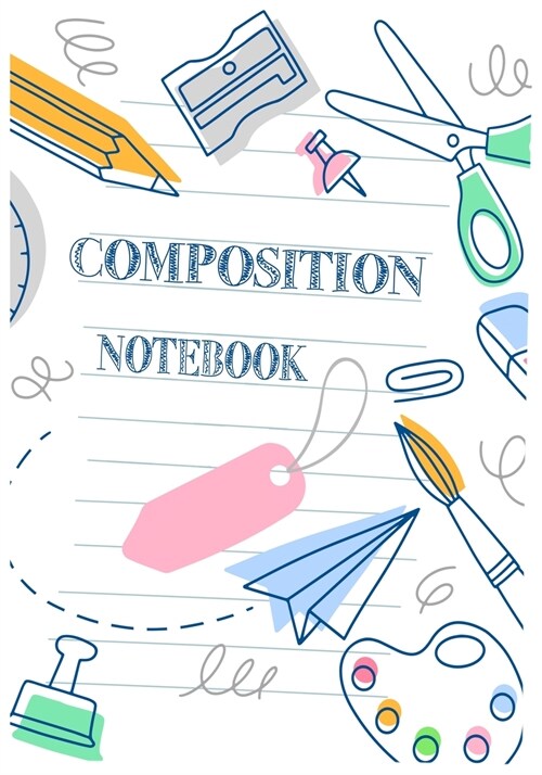 Composition Notebook: Cute Wide Ruled Paper Notebook Journal Marbled Wide Ruled Notebook For School Wide Blank Lined Workbook for Kids (Paperback, Composition Not)