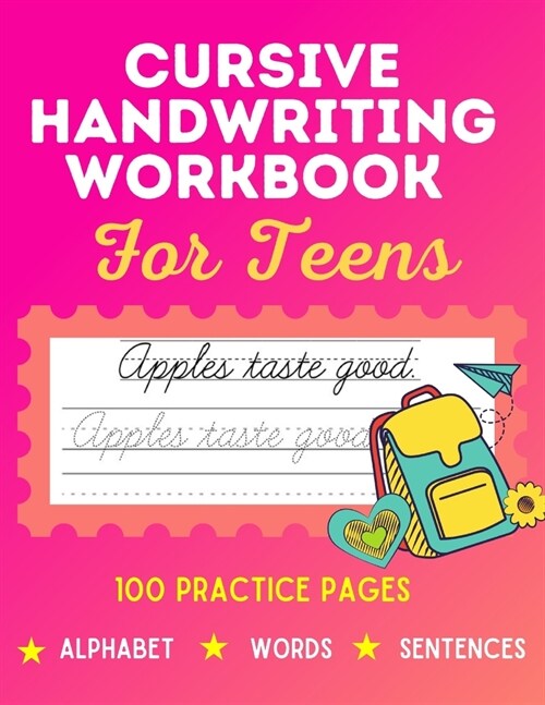 Cursive Handwriting Workbook for Teens: Beginners Cursive Writing Practice in Dotted lined paper Christmas back to school Gifts (Paperback)