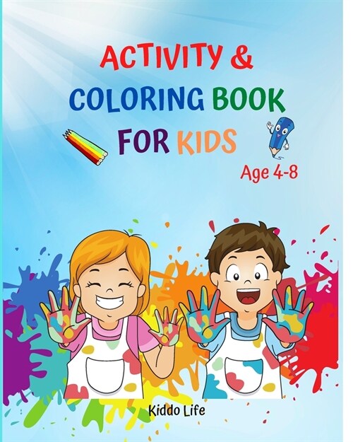 Activity and Coloring Book For Kids (Paperback)