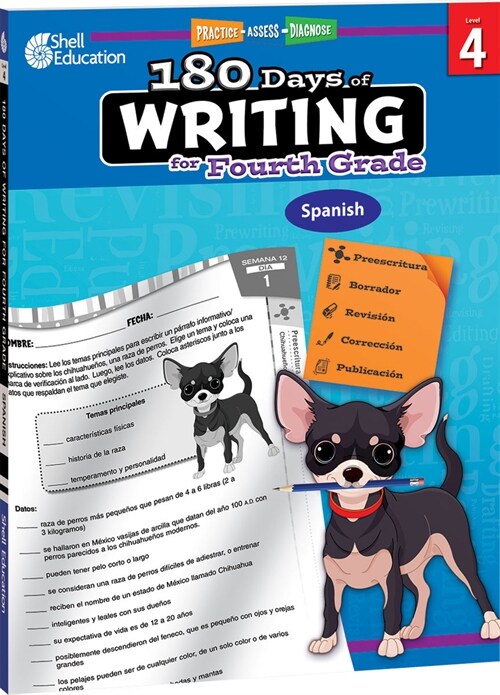 180 Days of Writing for Fourth Grade (Spanish) (Paperback)