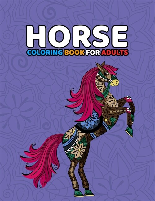 Horse Coloring Book For Adults: Creative Haven Great Horses (Large Print) (Paperback)