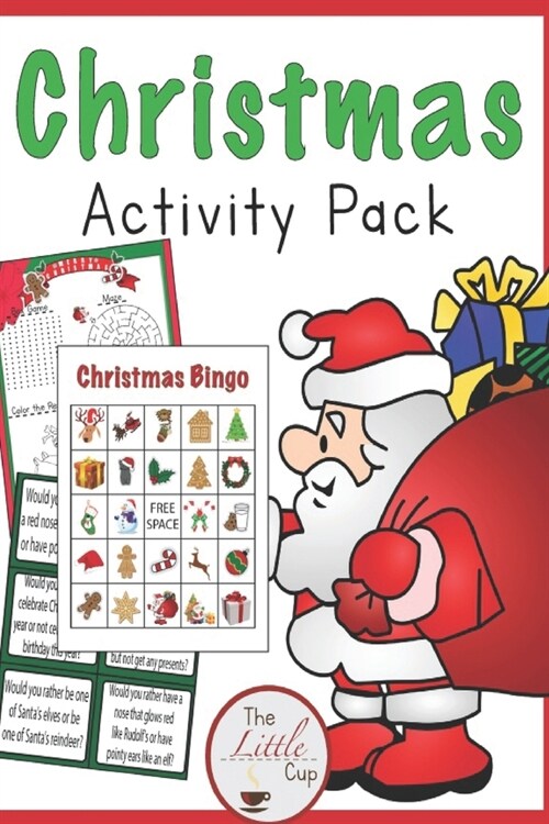 christmas activity pack: Christmas Coloring Books Bulk Assortment for Kids Toddlers 112 pages size 6*9 (Paperback)