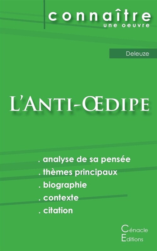 Fiche de lecture LAnti-Oedipe de Deleuze (analyse litt?aire de r??ence et r?um?complet) (Paperback)