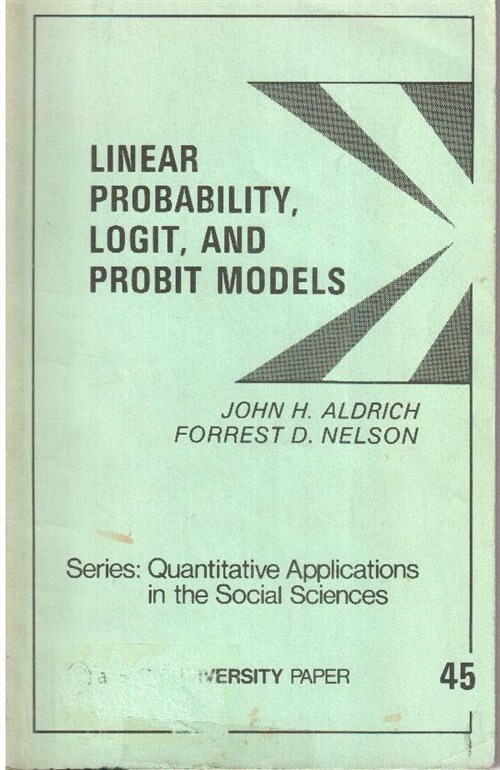[중고] Linear Probability Logit & Probit Models (Paperback)