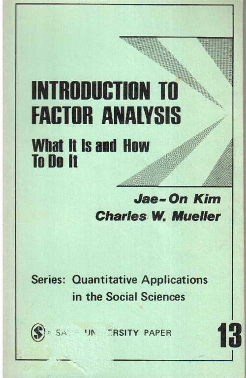 [중고] Introduction to Factor Analysis: What It Is and How to Do It (Paperback)