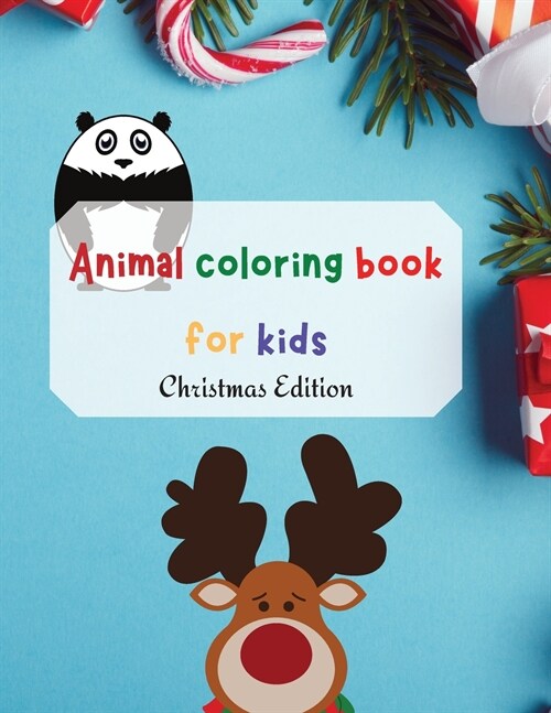 Animal coloring book for kids - Christmas Edition (Paperback)