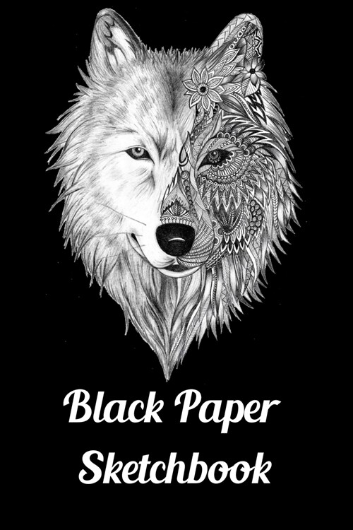 Black Paper Sketchbook: 120 Pages of Black Blank Paper for Doodling and Drawing with White Ink, Gel Pens, Chalk Markers for Spirograph & More (Paperback)