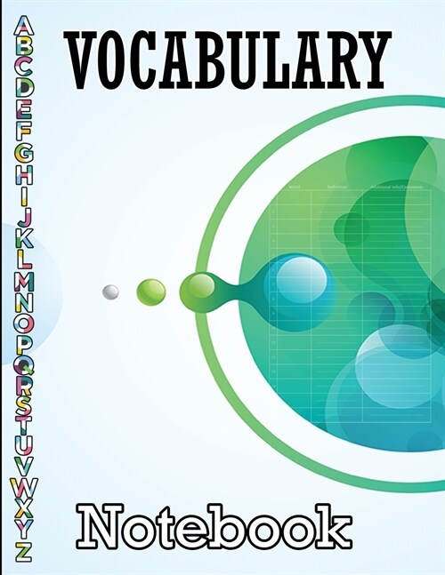 Vocabulary Notebook: A-Z Alphabetical Tabs Printed, Vocabulary Journal, Alphabetic Vocabulary Notebook, 100 Pages (Paperback)