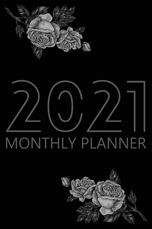2021 Monthly Planner: 12 Month Agenda for Women, Monthly Organizer Book for Activities and Appointments, Calendar Notebook, Cream Paper, 6&# (Paperback)