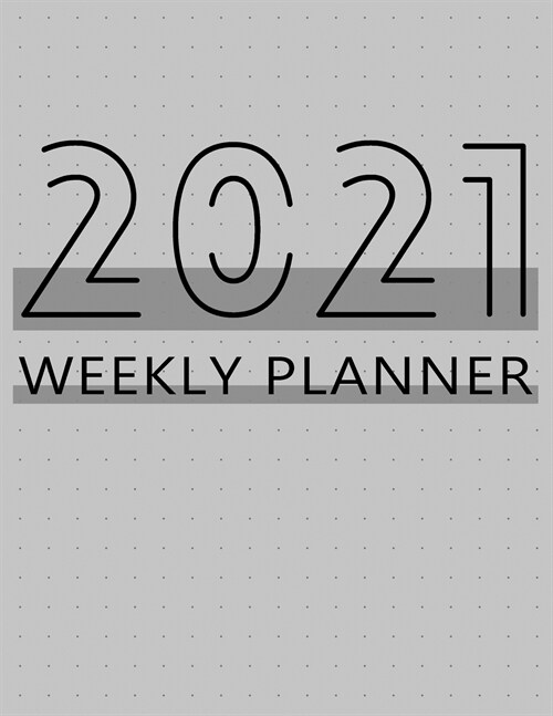 2021 Monthly Planner: 12 Month Agenda, Monthly Organizer Book for Schedule and Activities, 1 Year Calendar Notebook, White Paper, 8.5″ (Paperback)