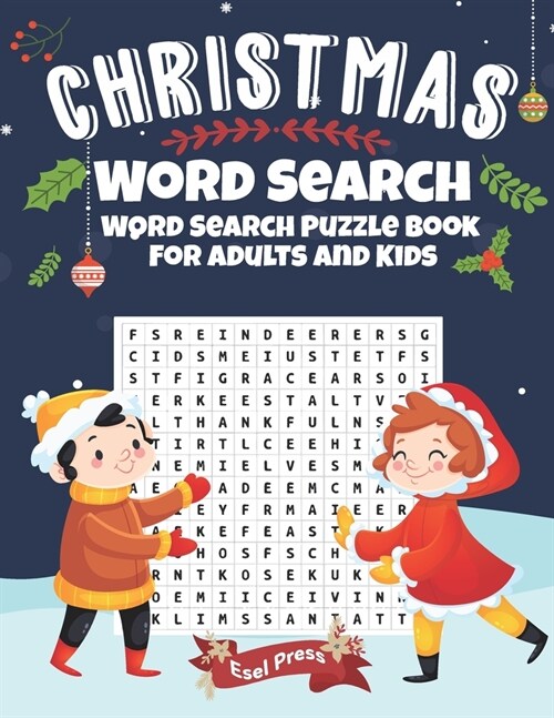 Christmas Word Search - Word Search Puzzle Book For Adults And Kids: - Large 8.5 x 11 - Christmas word search activity book (Paperback)